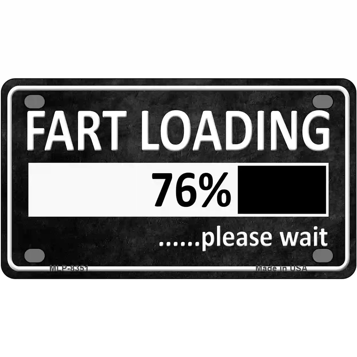 Fart Loading Metal Novelty License Plate