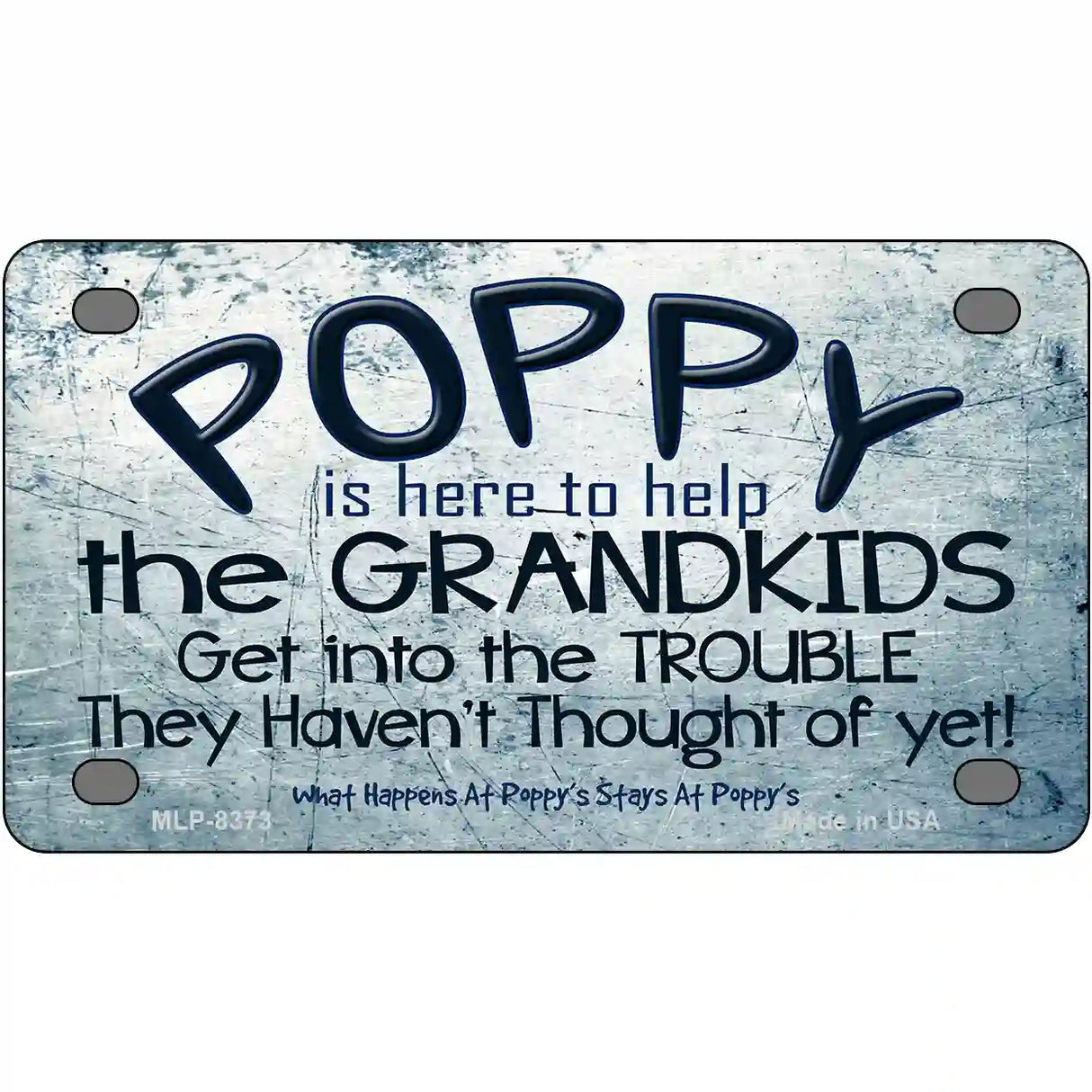 Poppy Is Here To Help Metal Novelty License Plate 4" x 2.2" (MLP)