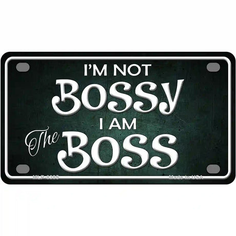 Im Not Bossy Metal Novelty License Plate 4" x 2.2" (MLP)