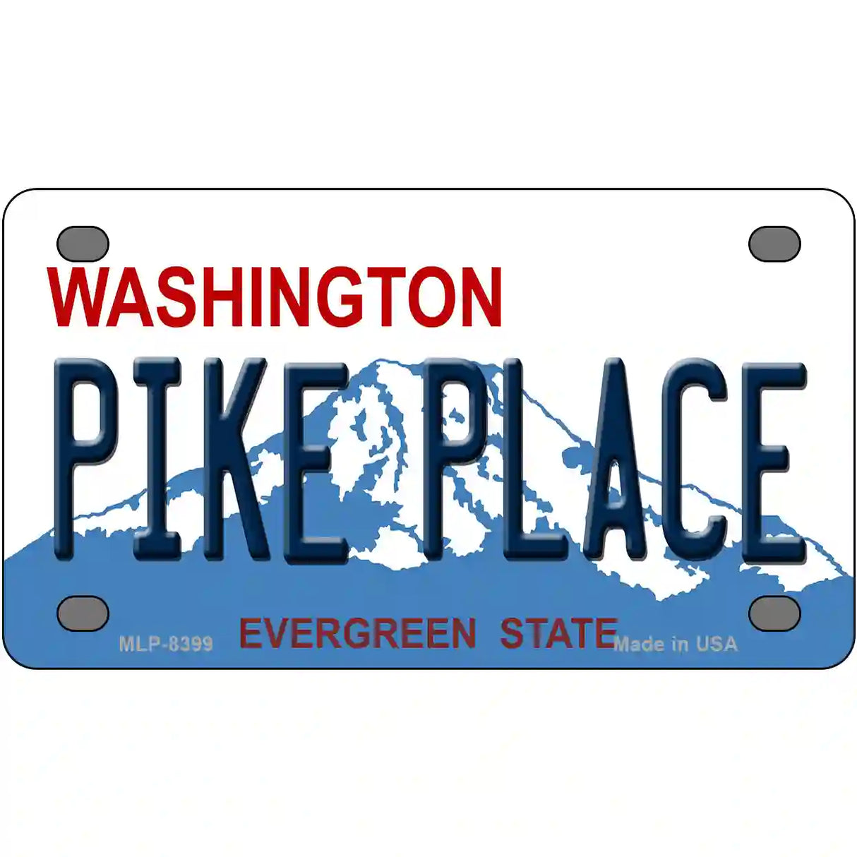 Pike Place Washington Metal Novelty License Plate 4" x 2.2" (MLP)