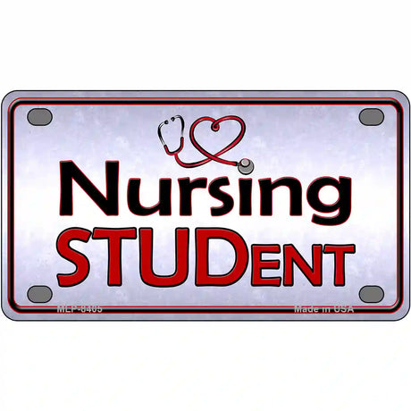 Nursing Student Metal Novelty License Plate 4" x 2.2" (MLP)