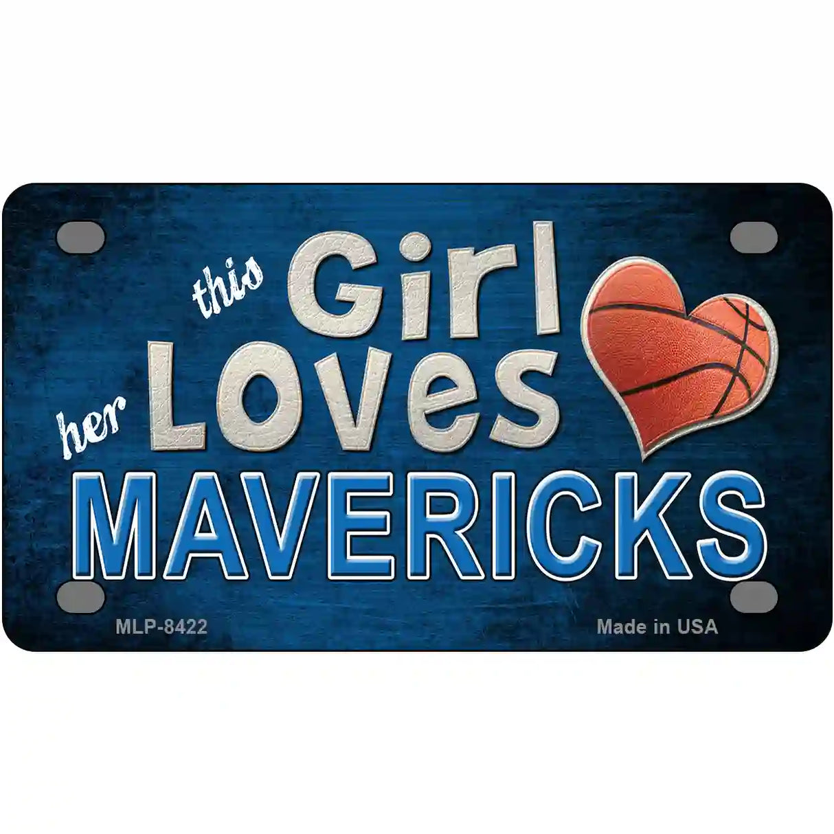 This Girl Loves Her Mavericks Novelty Metal License Plate 4" x 2.2" (MLP)