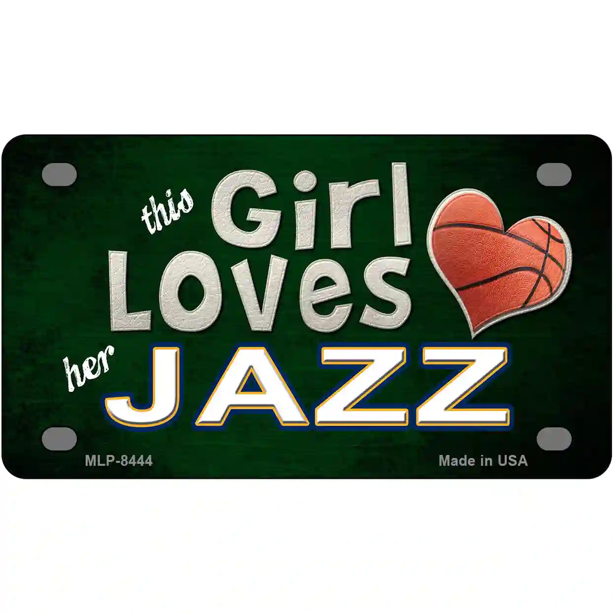 This Girl Loves Her Jazz Novelty Metal License Plate 4" x 2.2" (MLP)