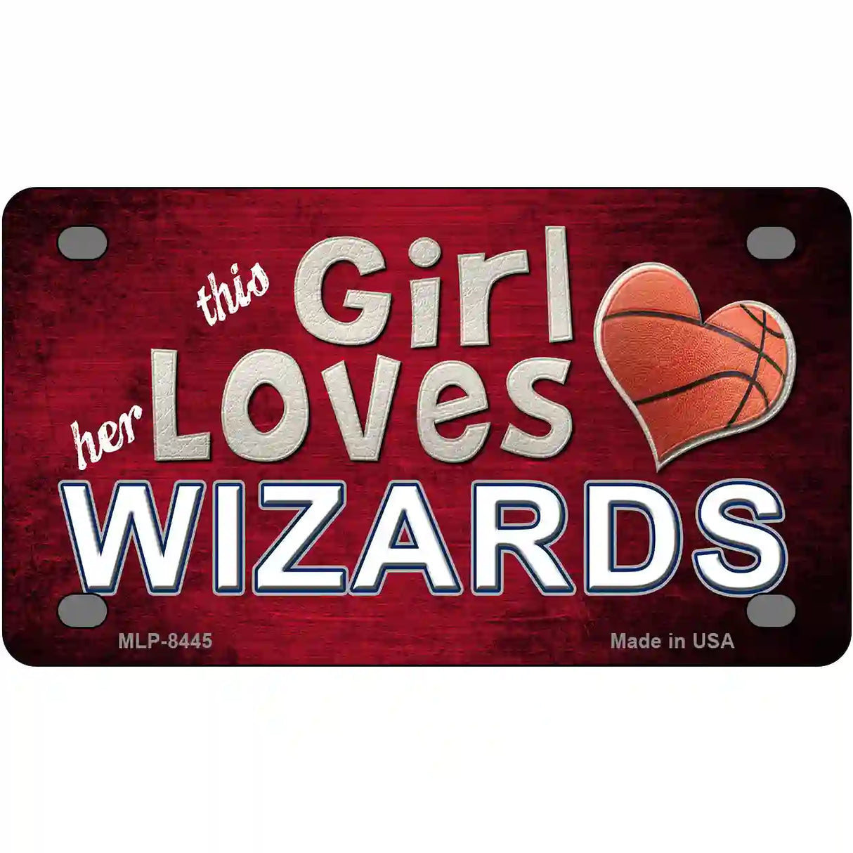 This Girl Loves Her Wizards Novelty Metal License Plate 4" x 2.2" (MLP)