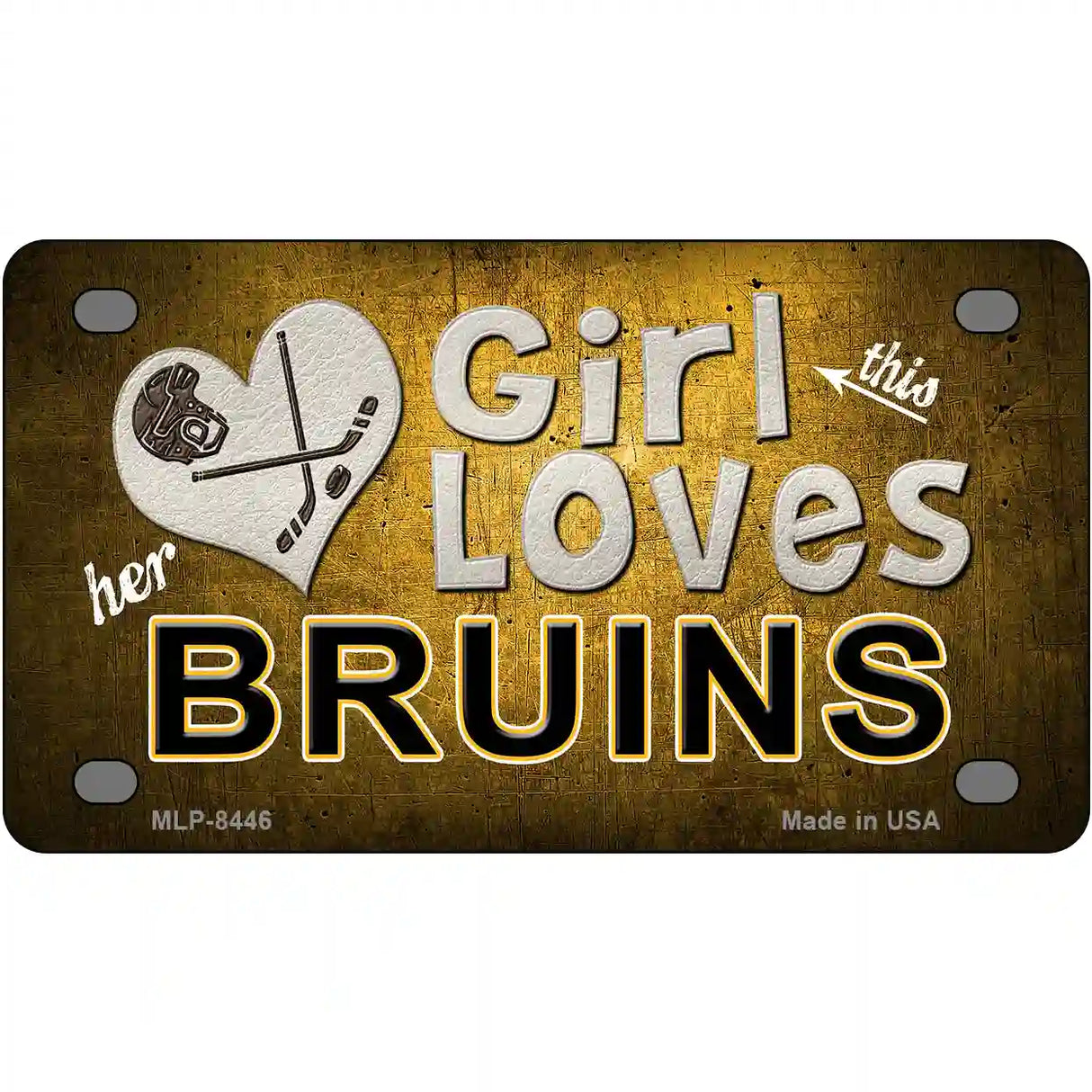 This Girl Loves Her Bruins Novelty Metal License Plate 4" x 2.2" (MLP)