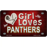 This Girl Loves Her Panthers Hockey Novelty Metal License Plate 4" x 2.2" (MLP)