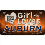 This Girl Loves Auburn Novelty Metal License Plate 4" x 2.2" (MLP)