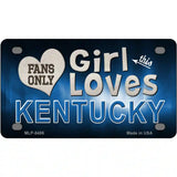 This Girl Loves Kentucky Novelty Metal License Plate 4" x 2.2" (MLP)