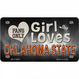 This Girl Loves Oklahoma State Novelty Metal License Plate 4" x 2.2" (MLP)