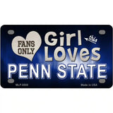 This Girl Loves Penn State Novelty Metal License Plate 4" x 2.2" (MLP)