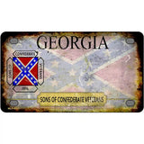 Georgia Rusty State Metal Novelty License Plate 4" x 2.2" (MLP) / Yes