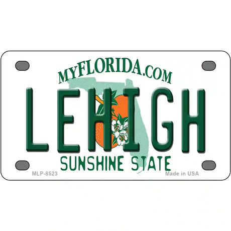 Lehigh FL Metal Novelty License Plate 4" x 2.2" (MLP)