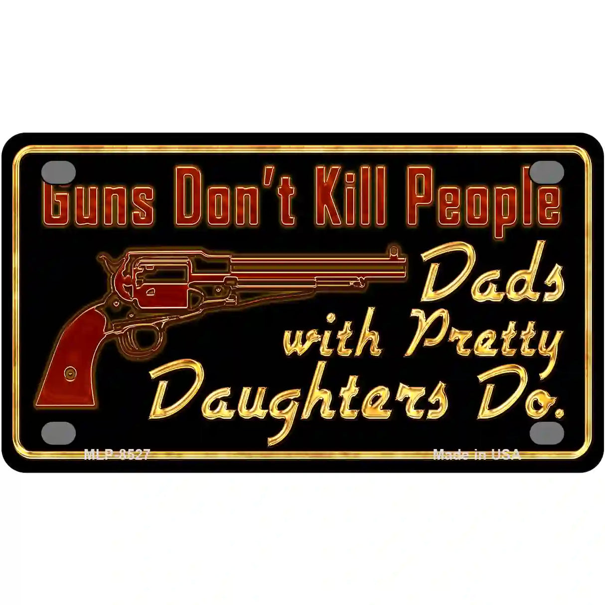 Guns Dont Kill People Metal Novelty License Plate 4" x 2.2" (MLP)