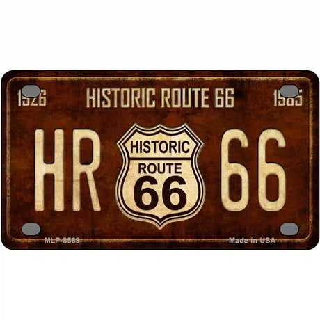 Historic Route 66 Vintage Metal Novelty License Plate 4" x 2.2" (MLP)