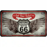 Get Your Kicks Metal Novelty License Plate