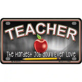 Teacher Metal Novelty License Plate 4" x 2.2" (MLP)