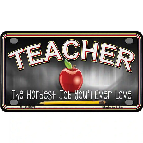 Teacher Metal Novelty License Plate 4" x 2.2" (MLP)