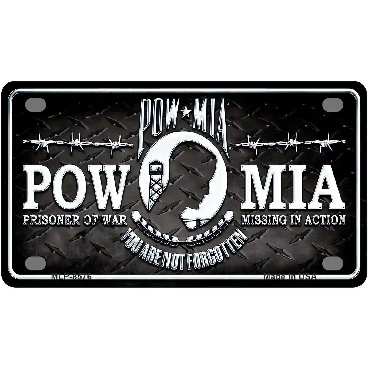 POW MIA Metal Novelty License Plate