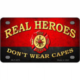 Real Heroes Red Metal Novelty License Plate 4" x 2.2" (MLP)