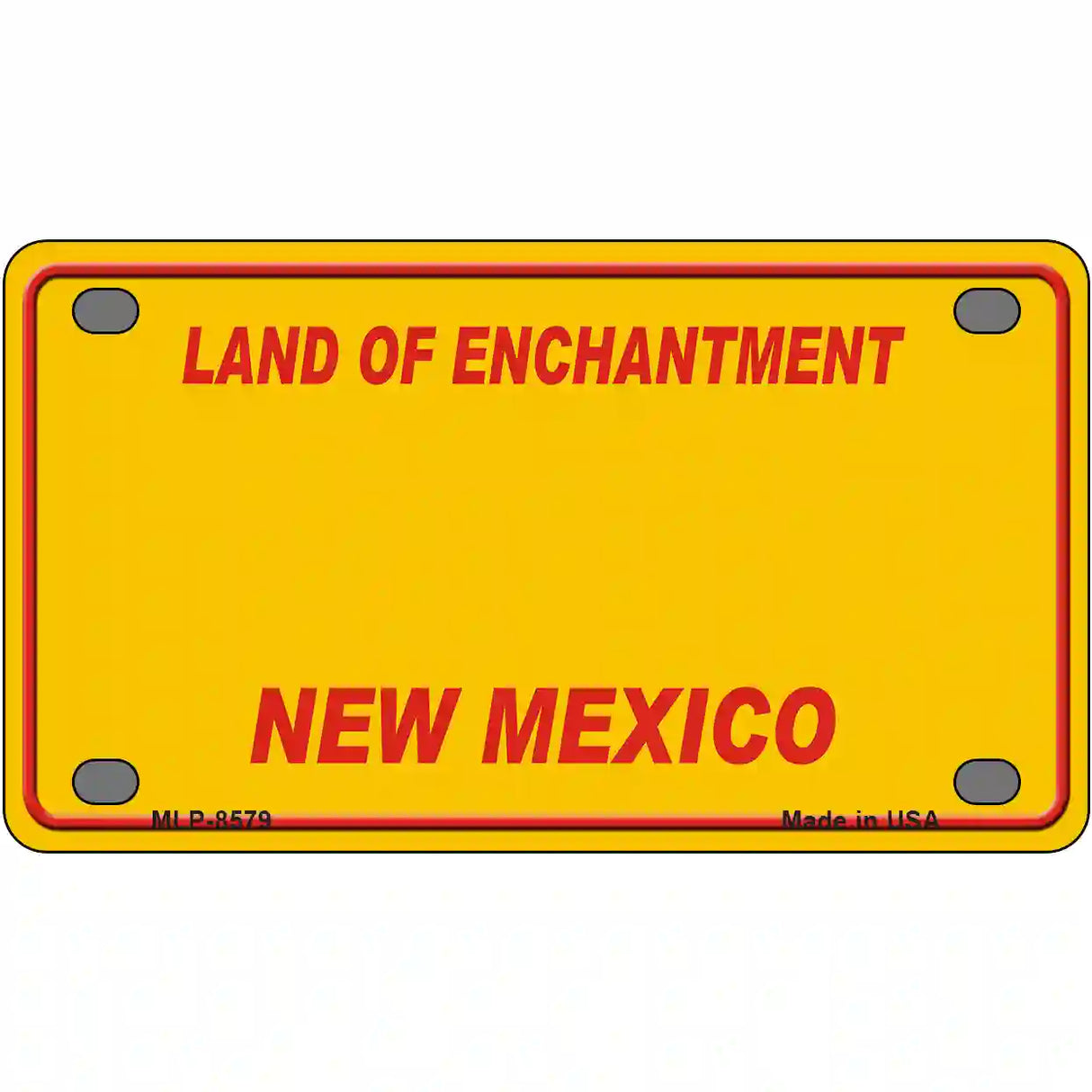 New Mexico Yellow Metal Novelty License Plate 4" x 2.2" (MLP)