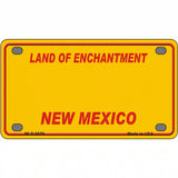 New Mexico Yellow Metal Novelty License Plate 4" x 2.2" (MLP)