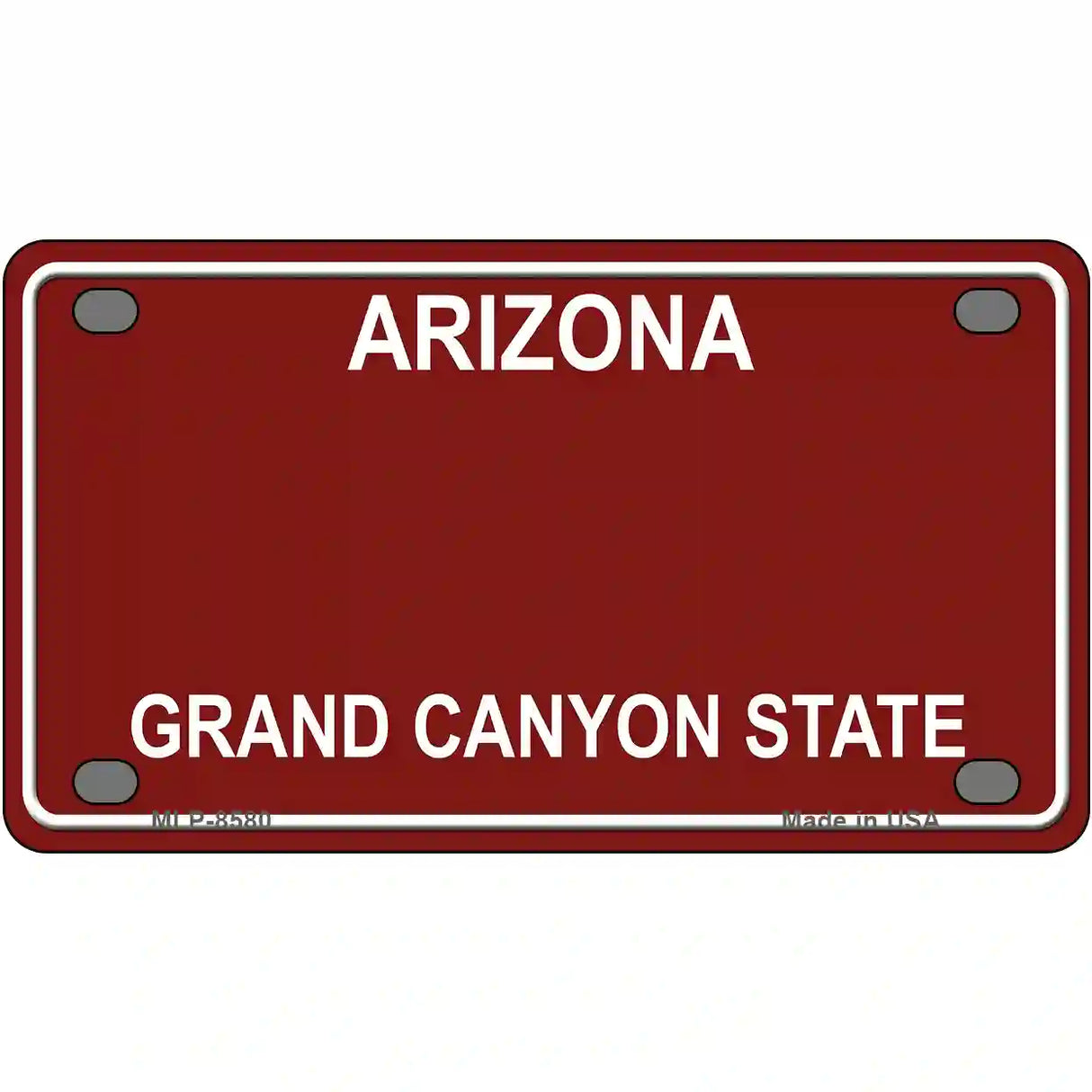 Arizona Red Metal Novelty License Plate 4" x 2.2" (MLP) / Yes