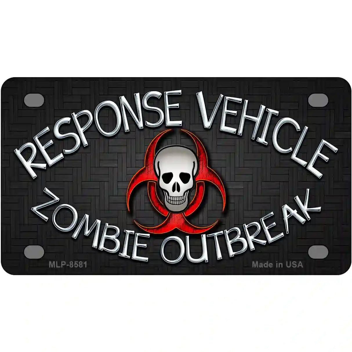 Response Vehicle Metal Novelty License Plate 4" x 2.2" (MLP)