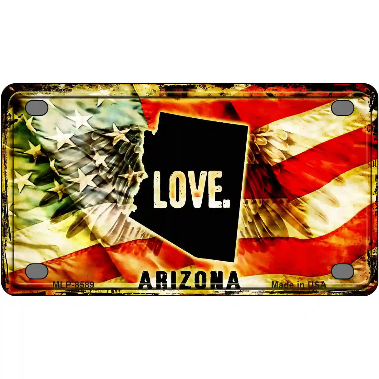 Arizona Love Metal Novelty License Plate 4" x 2.2" (MLP)