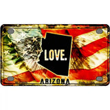 Arizona Love Metal Novelty License Plate 4" x 2.2" (MLP)