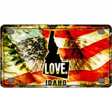 Idaho Love Metal Novelty License Plate 4" x 2.2" (MLP)