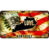 Kentucky Love Metal Novelty License Plate 4" x 2.2" (MLP)