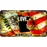 Minnesota Love Metal Novelty License Plate 4" x 2.2" (MLP)