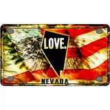 Nevada Love Metal Novelty License Plate 4" x 2.2" (MLP)