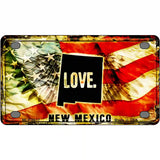 New Mexico Love Metal Novelty License Plate 4" x 2.2" (MLP)