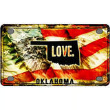 Oklahoma Love Metal Novelty License Plate 4" x 2.2" (MLP)