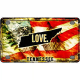 Tennessee Love Metal Novelty License Plate 4" x 2.2" (MLP)