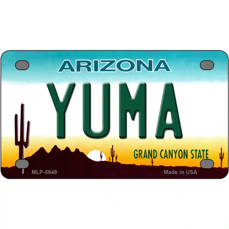 Yuma Arizona Metal Novelty License Plate 4" x 2.2" (MLP)