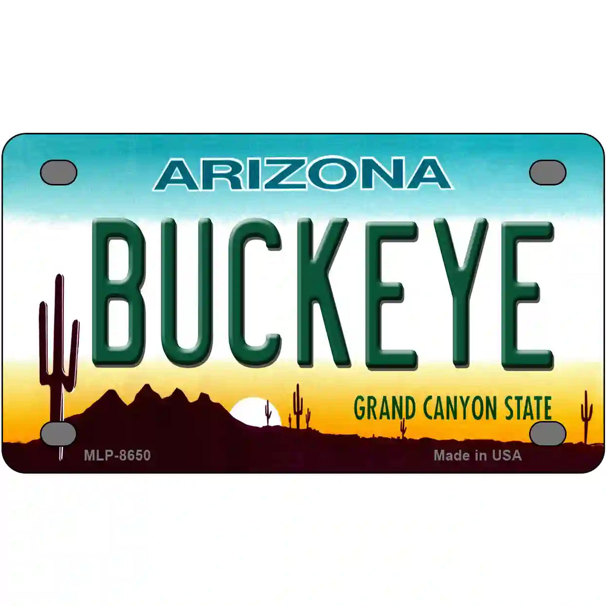 Buckeye Arizona Metal Novelty License Plate 4" x 2.2" (MLP)