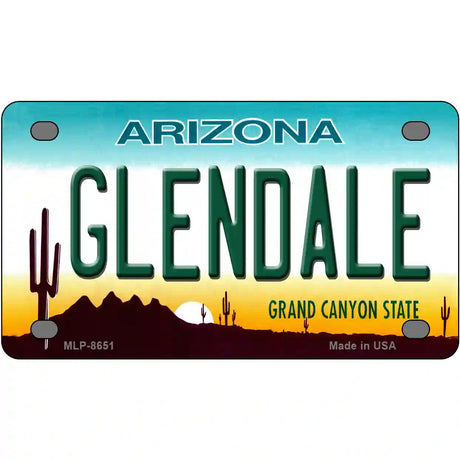 Glendale Arizona Metal Novelty License Plate 4" x 2.2" (MLP)