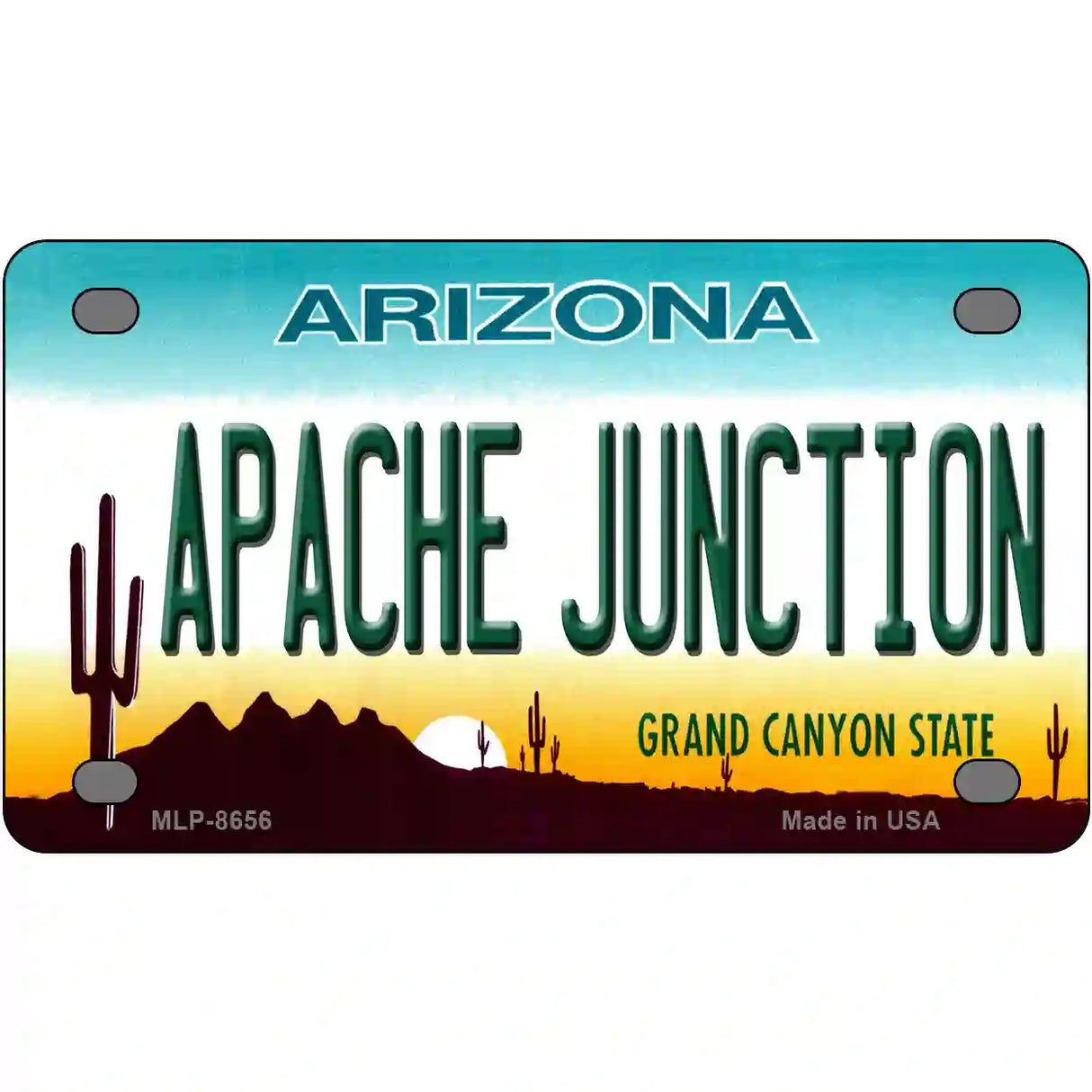 Apache Junction Arizona Metal Novelty License Plate 4" x 2.2" (MLP)