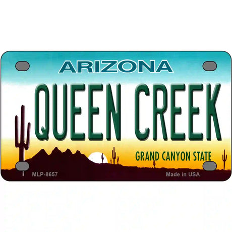 Queen Creek Arizona Metal Novelty License Plate 4" x 2.2" (MLP)