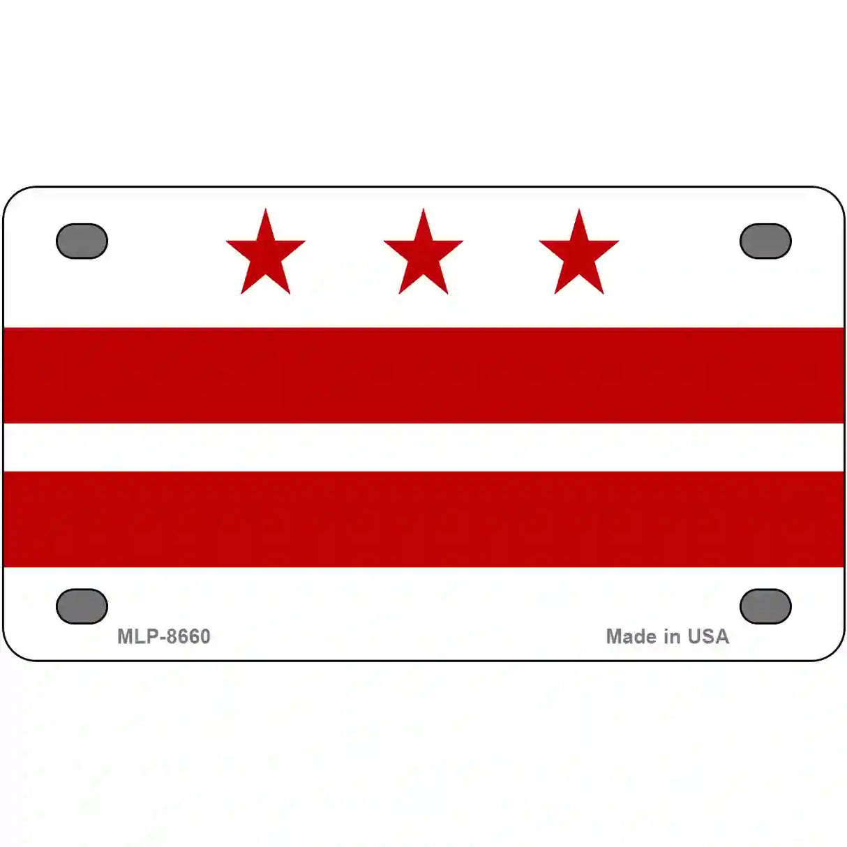 Washington DC Flag Metal Novelty License Plate 4" x 2.2" (MLP)