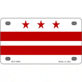 Washington DC Flag Metal Novelty License Plate 4" x 2.2" (MLP)