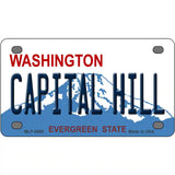 Capital Hill Washington Metal Novelty License Plate 4" x 2.2" (MLP)