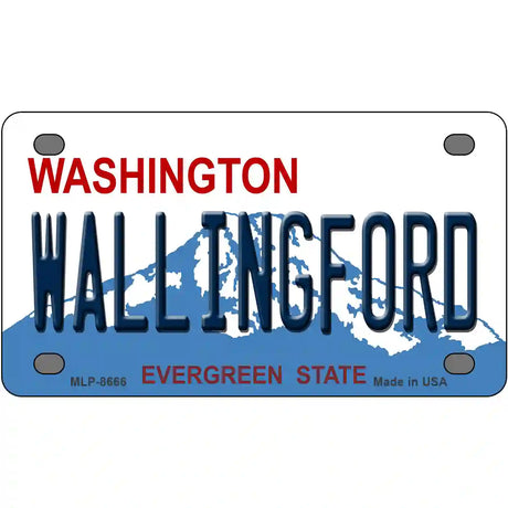 Washington Wallingford Metal Novelty License Plate 4" x 2.2" (MLP)