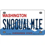 Snoqualmie Washington Metal Novelty License Plate 4" x 2.2" (MLP)