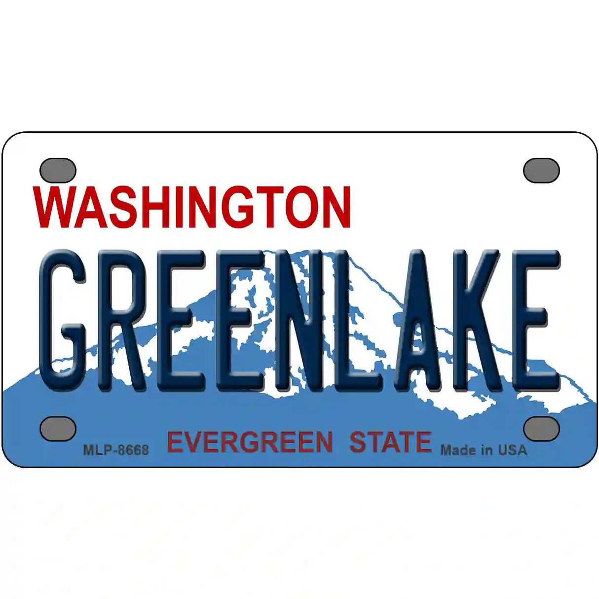 Greenlake Washington Metal Novelty License Plate 4" x 2.2" (MLP)