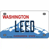 Leed Washington Metal Novelty License Plate 4" x 2.2" (MLP)