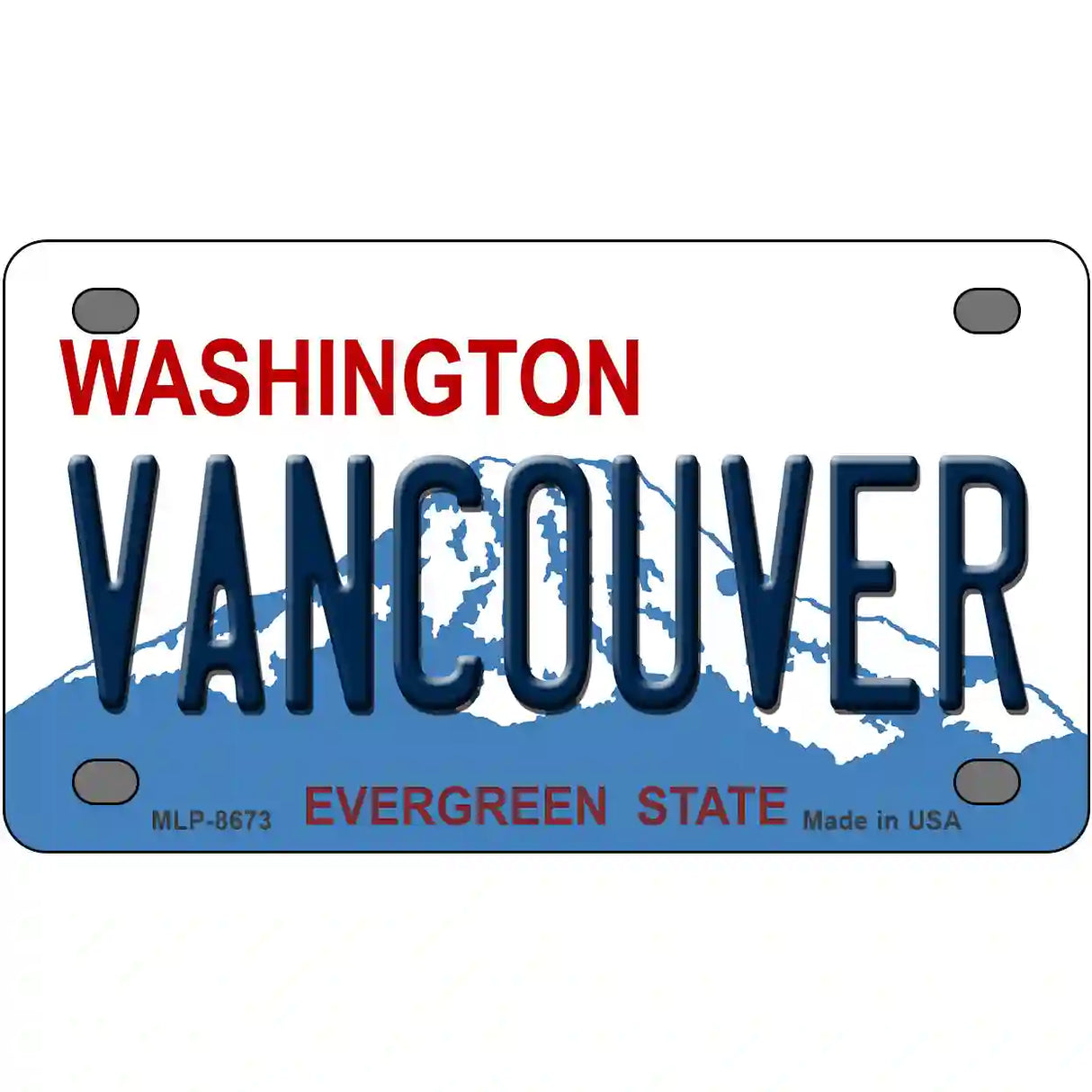 Vancouver Washington Metal Novelty License Plate 4" x 2.2" (MLP)