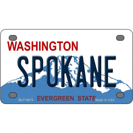 Spokane Washington Metal Novelty License Plate 4" x 2.2" (MLP)